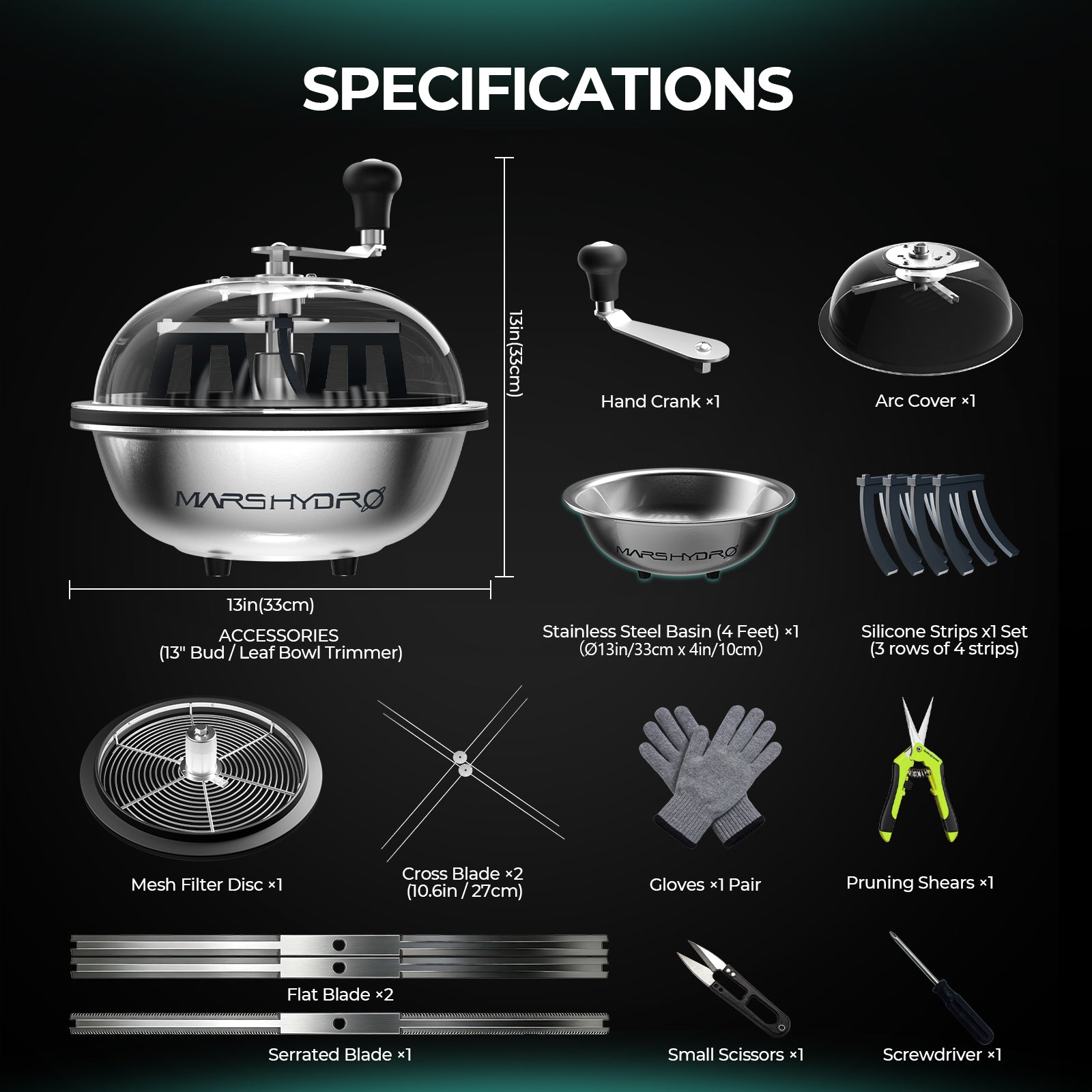 Mechanische Trimmer-Maschine Ø 33 cm