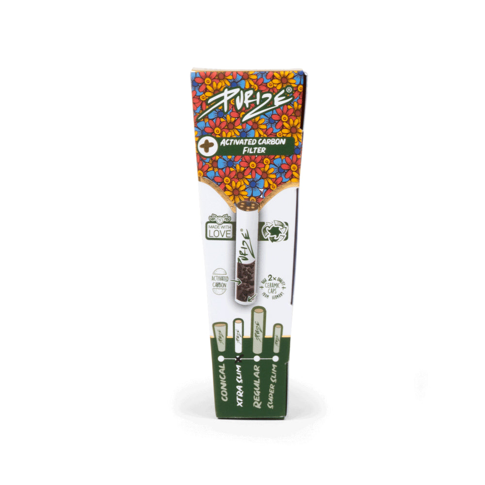 3 Stück XTRA Slim PreRolled Cones vorgedrehte mit Aktivkohlefilter Ø 5,9 mm