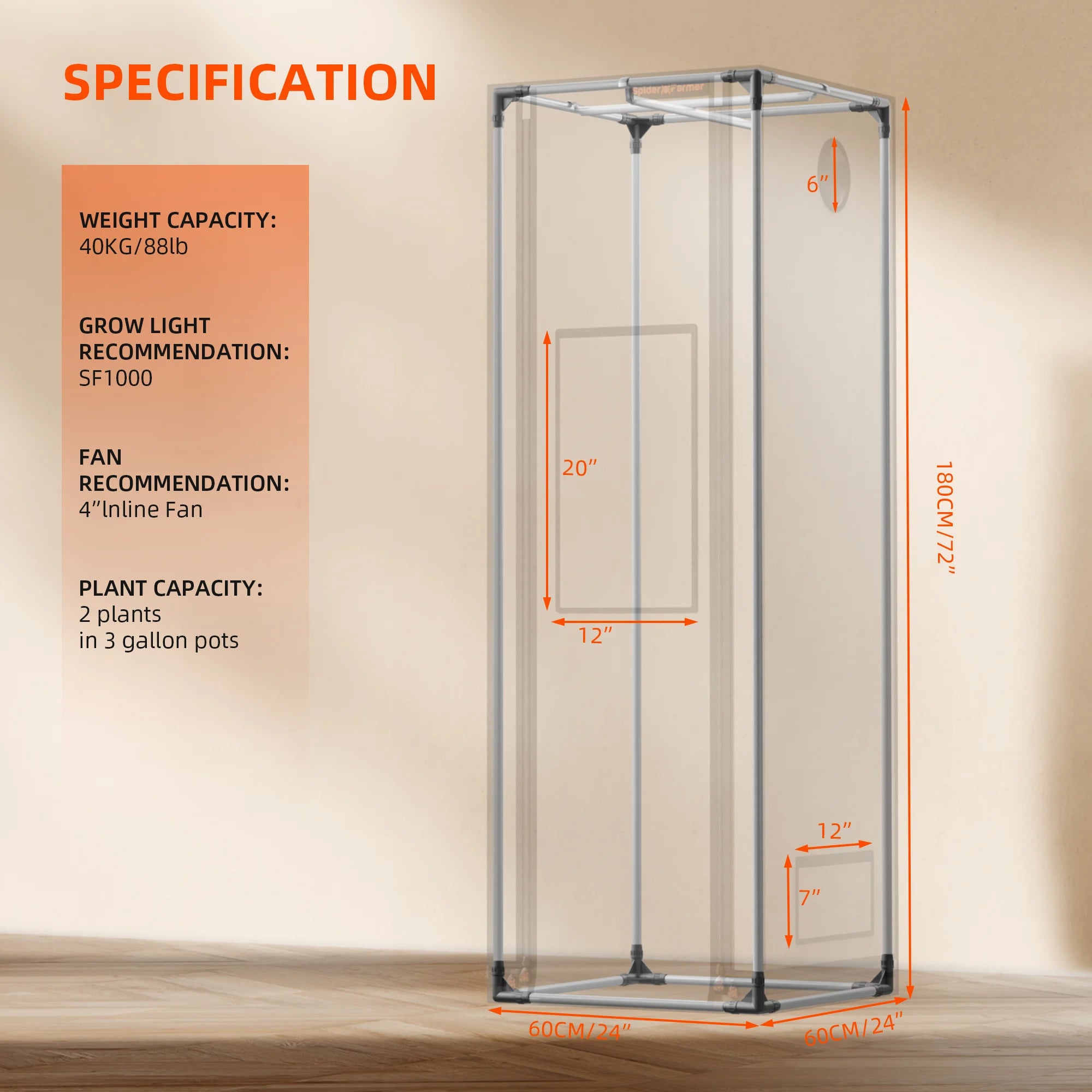 Pro Growbox (60x60x180 cm)