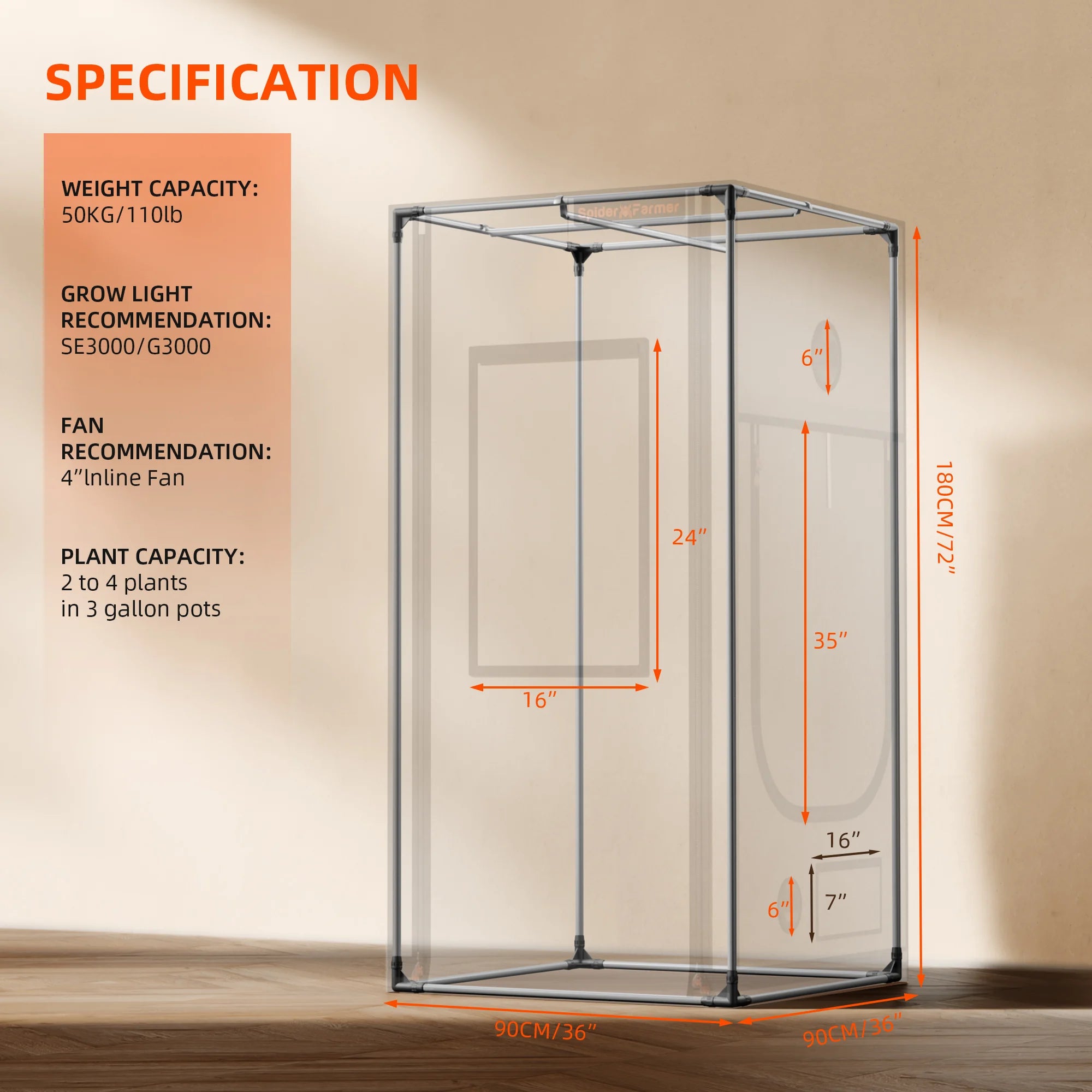 Pro Growbox (90x90x180 cm)