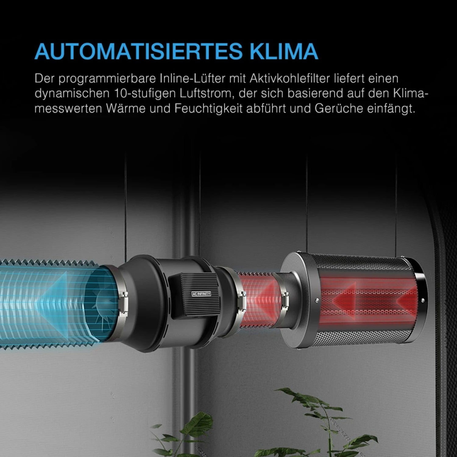 Advance Grow Komplettset (90x90x180 cm) 260 Watt IONBOARD S33 Samsung LED und smarter Steuerung