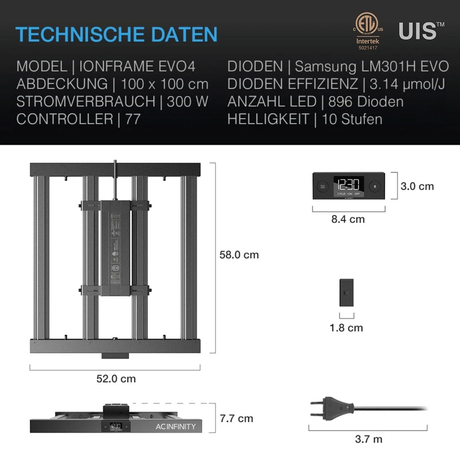 IONFRAME EVO4 LED 300 Watt