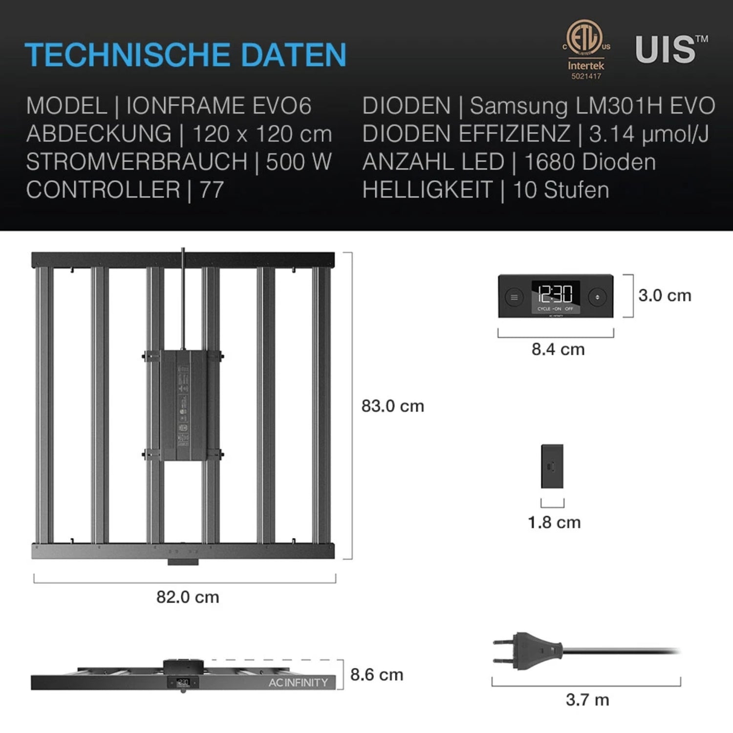 IONFRAME EVO6 LED 500 Watt
