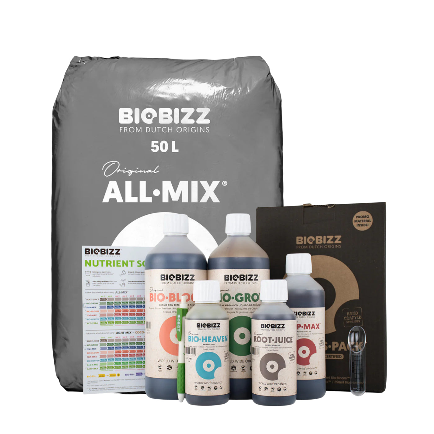 BioBizz All-Mix vorgedüngt 50 L + Dünger Starters Pack