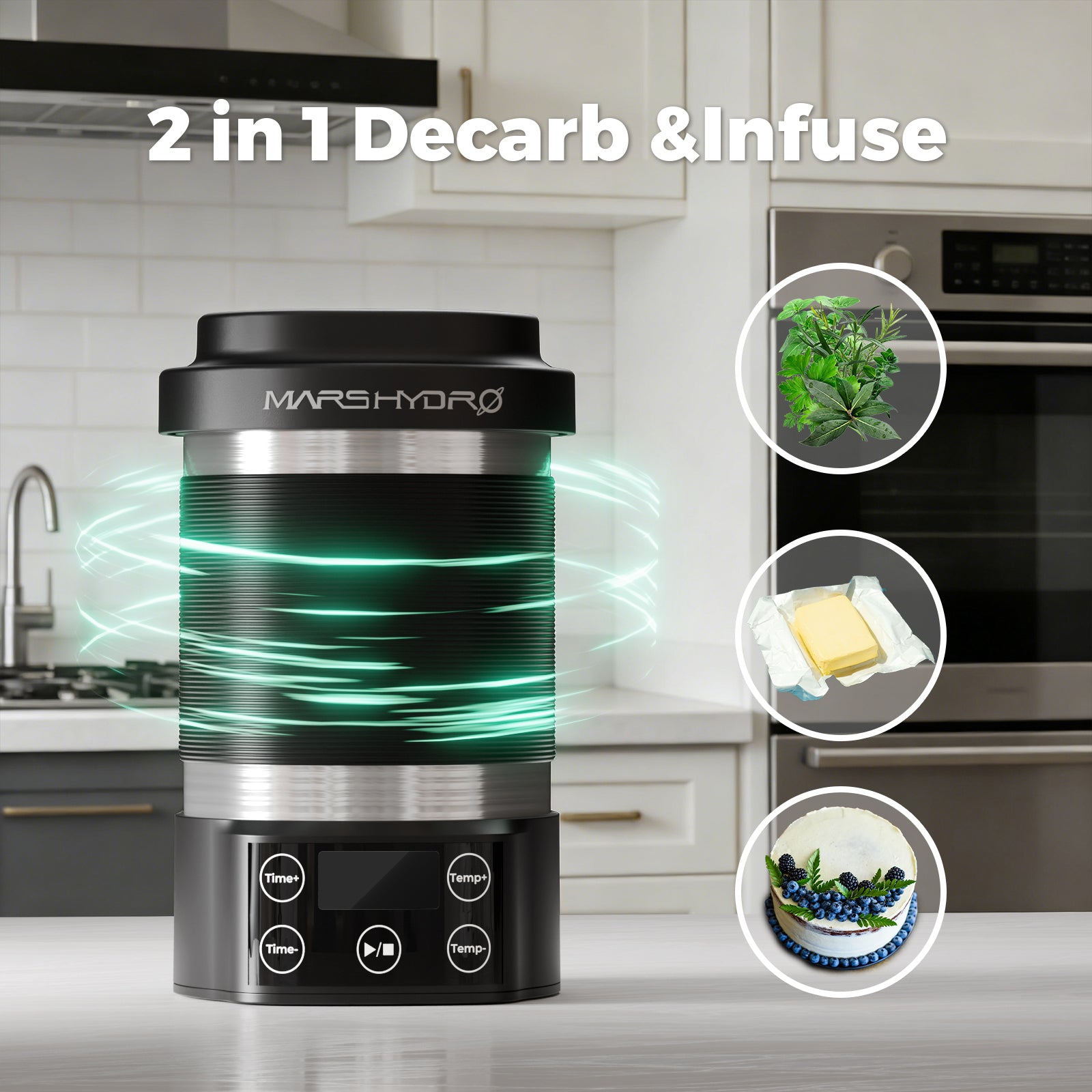 Decarboxylator & Infuser mit Temperatursteuerung für Butter, Öl & Tinkturen