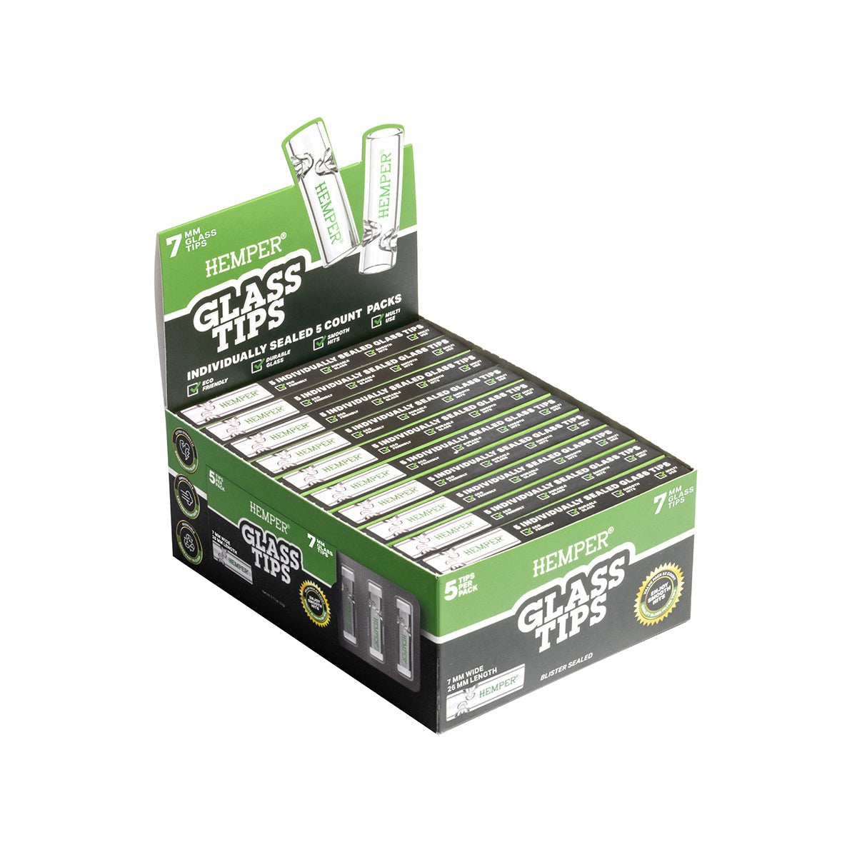 Hemper Glasfilter Tips – 5 Stück | 6–10 mm – Hemper Glass Filter Tips 5pcs 7mm Produktansicht 4
