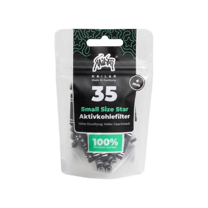 Kailar Star Aktivkohlefilter Ø 6 mm – Black (Pack of 35) Hauptansicht