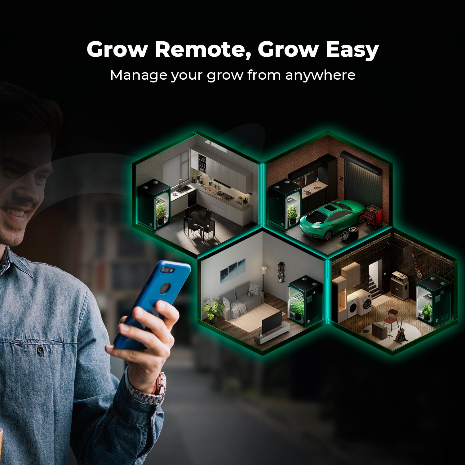iControl Smart Controller mit Temperatur-, Feuchtigkeits- und Lichtsensor