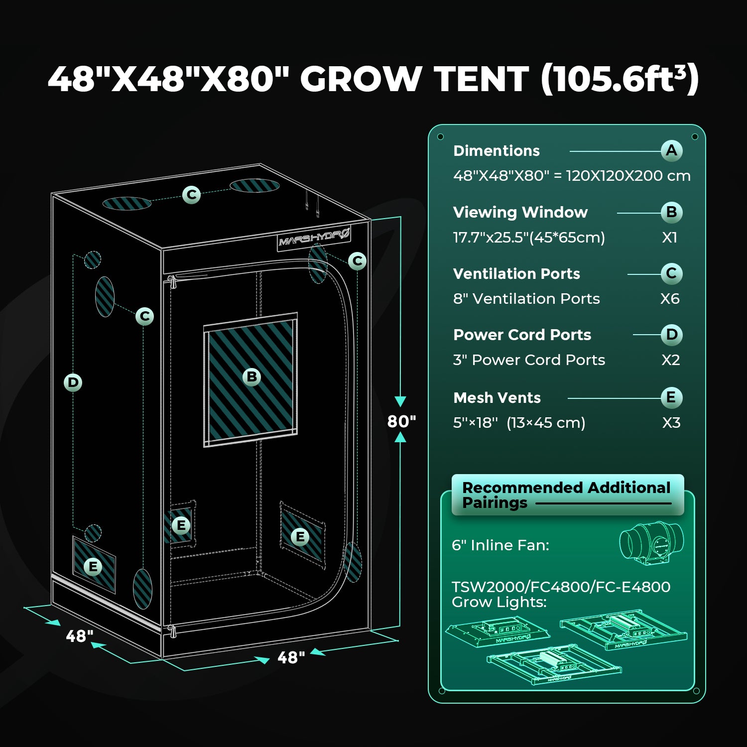 Pro Growbox (120x120x200 cm)