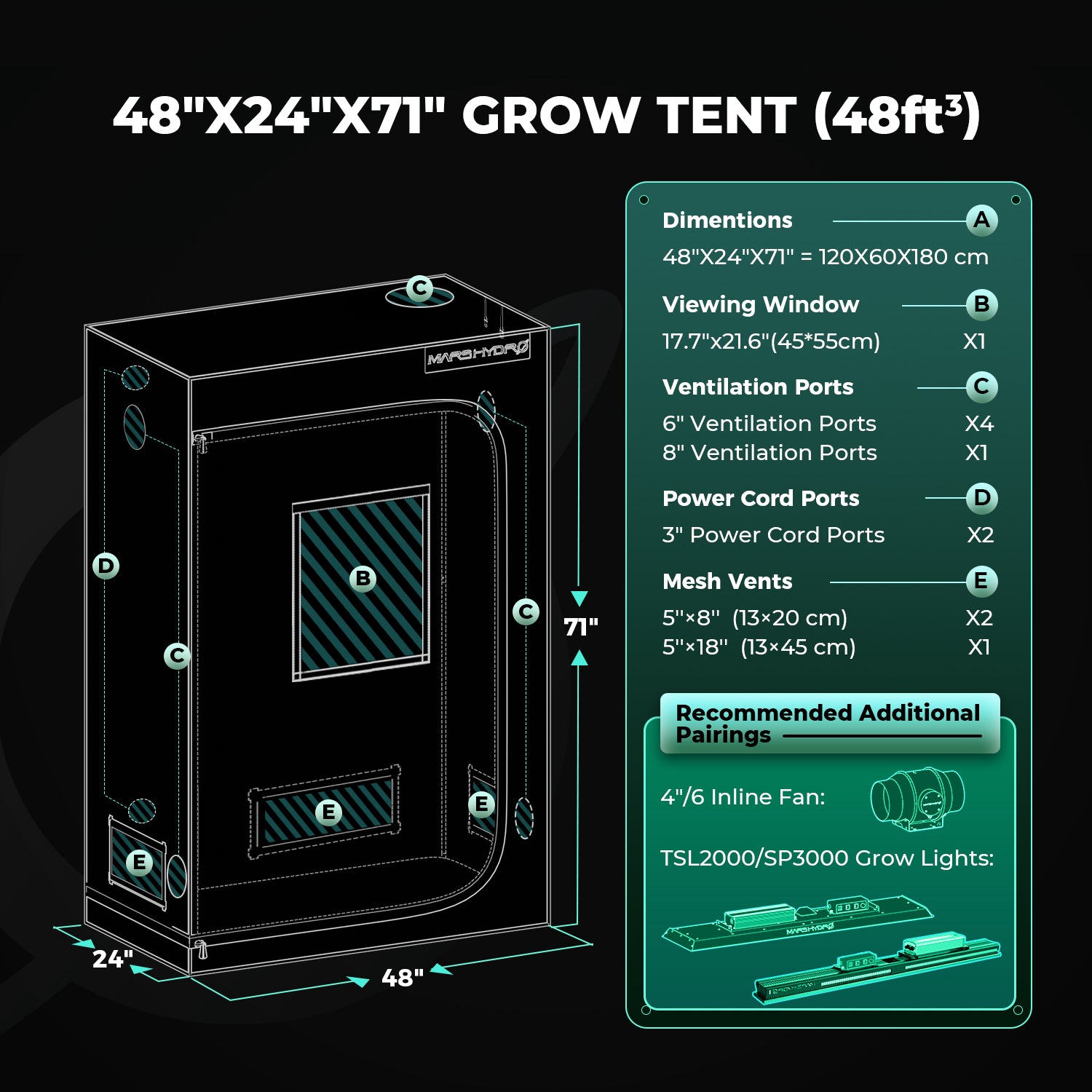 Pro Growbox (120x60x180 cm)