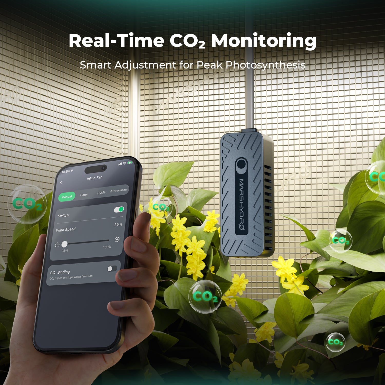 PAR, CO₂ und Boden Sensor für iControl Smart Controller oder iHub Pro smarte Steckdosenleiste