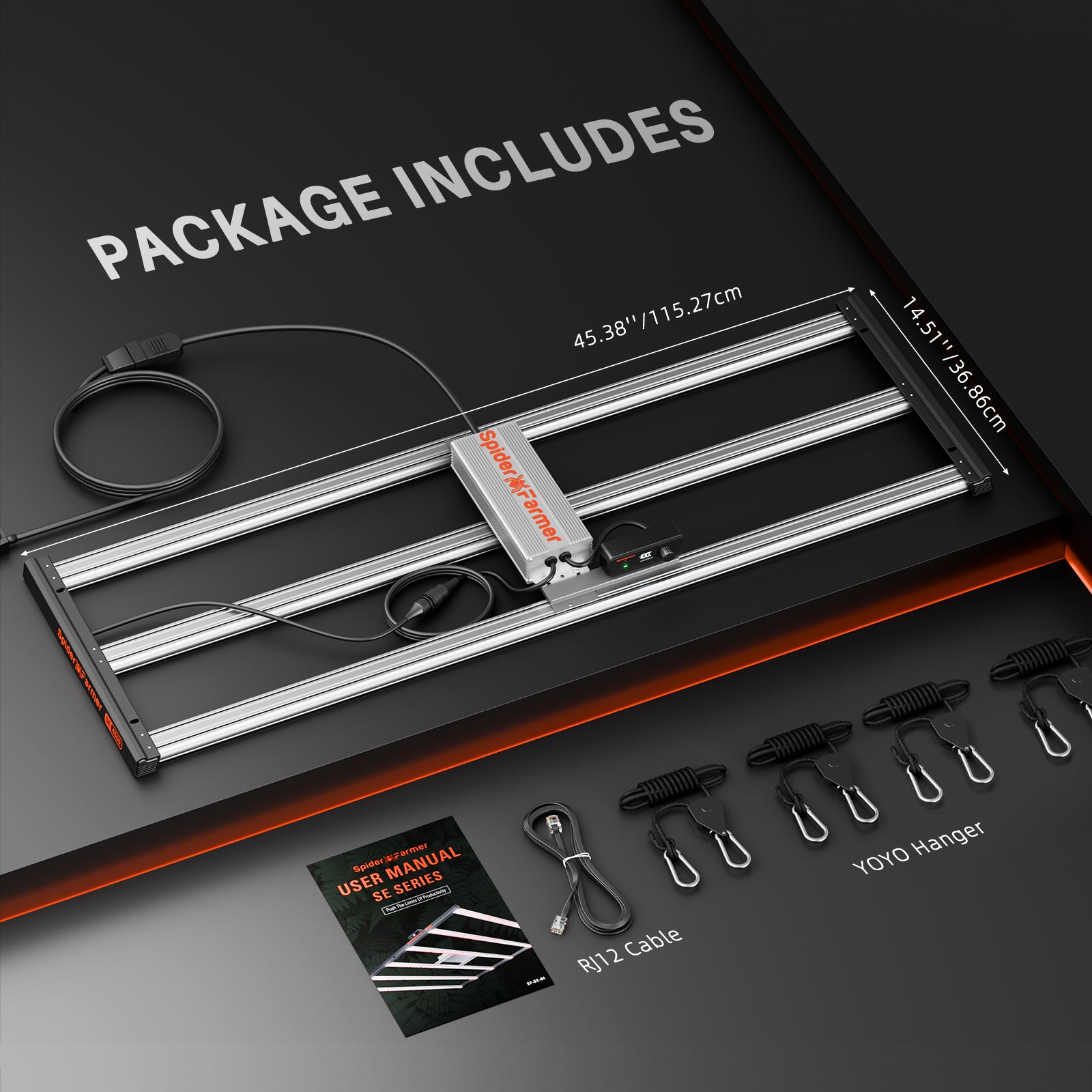 Komplettset (140x70x200 cm) 320 Watt SE4500 EVO LED mit GGS für smarte Steuerung