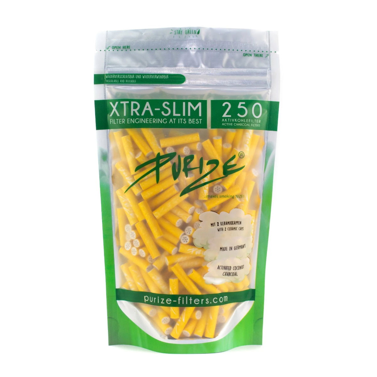250 Stück XTRA Slim Aktivkohlefilter im Beutel Ø 5,9 mm