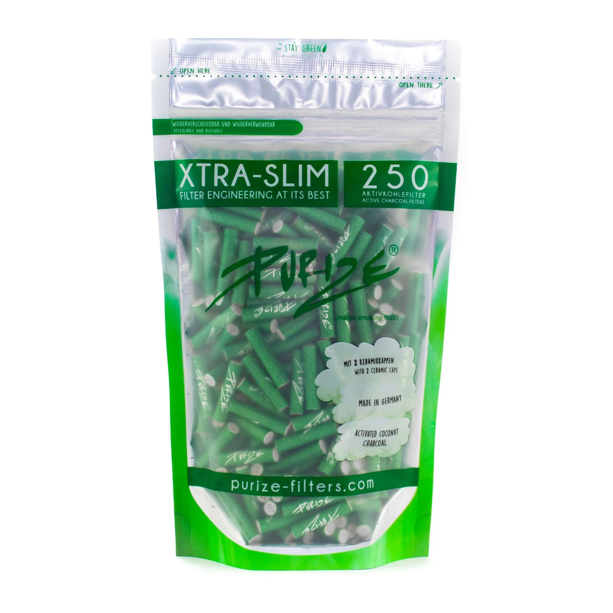 250 Stück XTRA Slim Aktivkohlefilter im Beutel Ø 5,9 mm