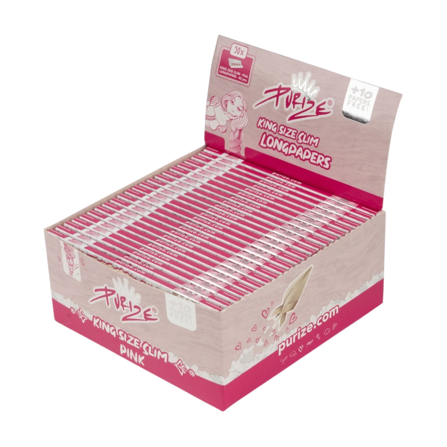 King Size Slim Pink Longpapes
