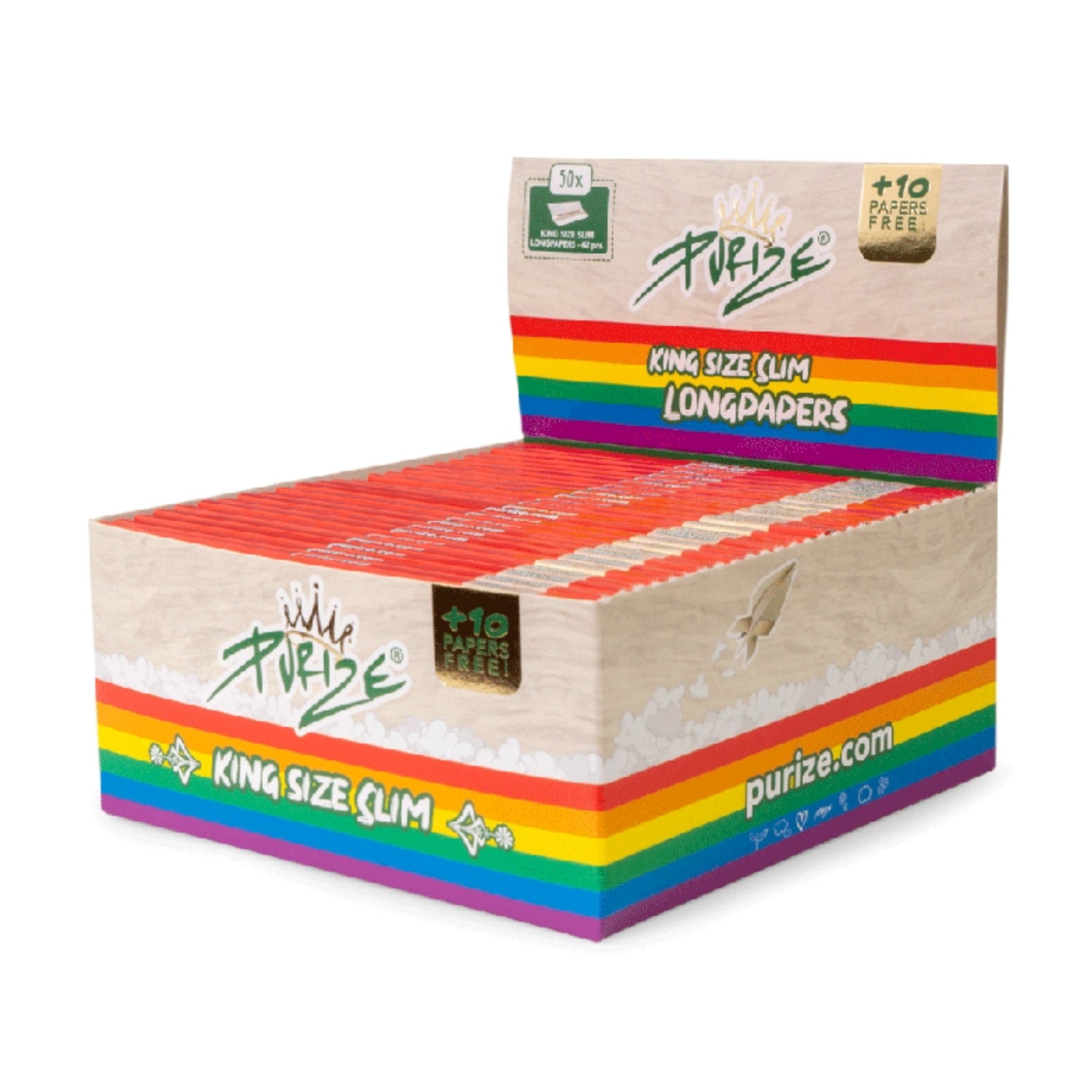 King Size Slim Rainbow Longpapes