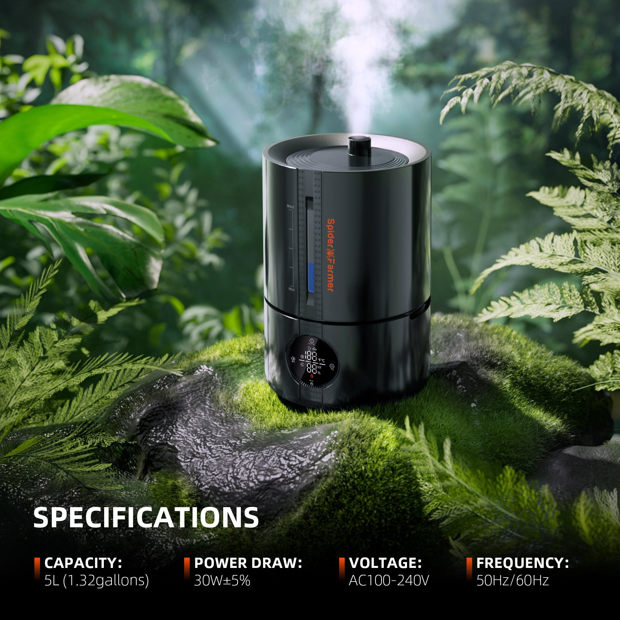 Smarter Luftbefeuchter mit 4 Nebelstufen und 5 Liter Tank