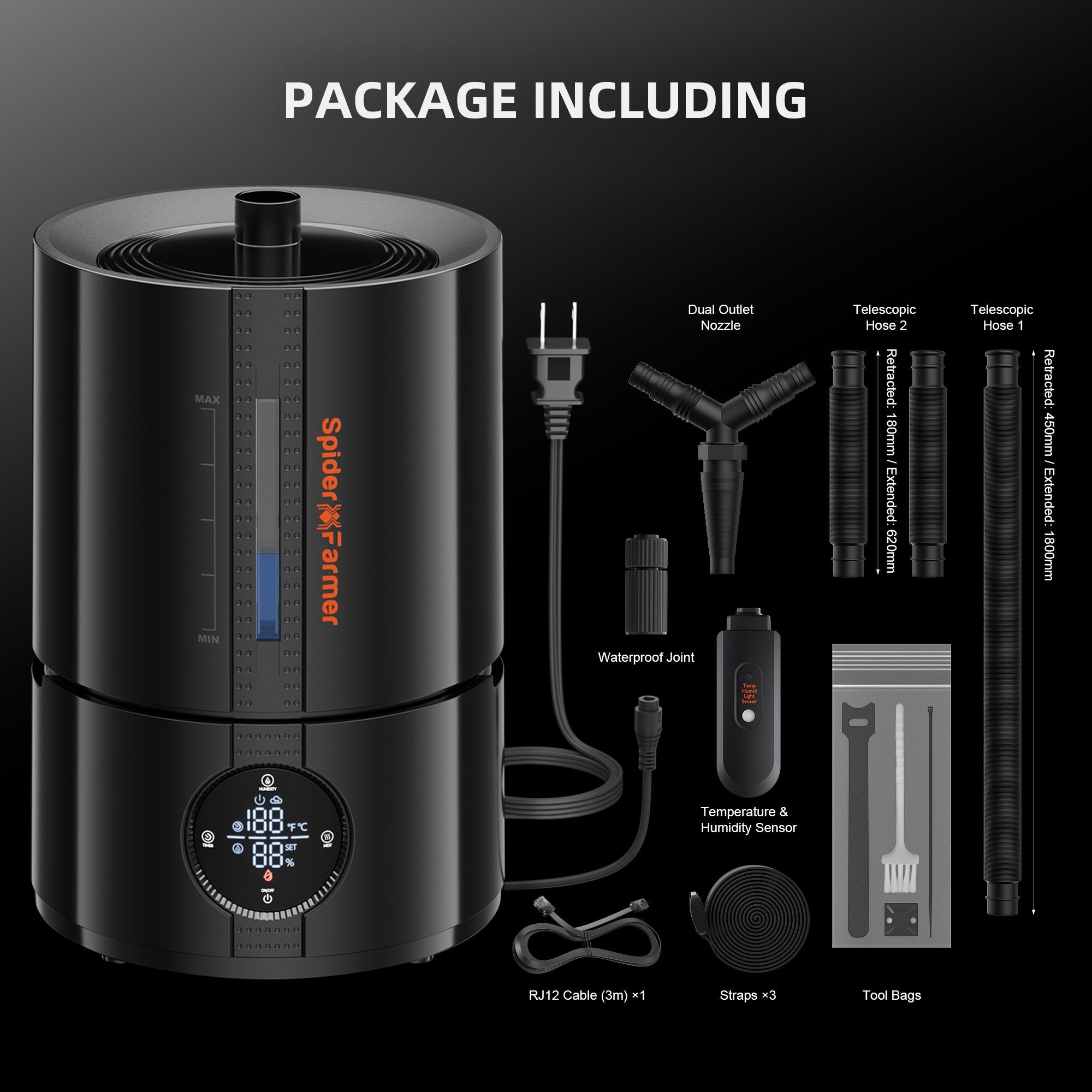 Smarter Luftbefeuchter mit 4 Nebelstufen und 5 Liter Tank