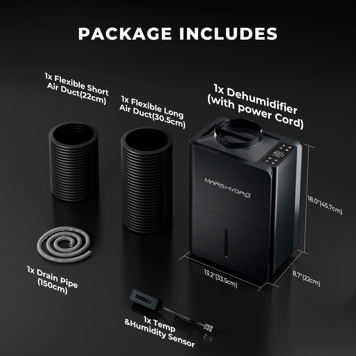 Smarter Luftentfeuchter 200 Watt und 2,1 Liter Tank