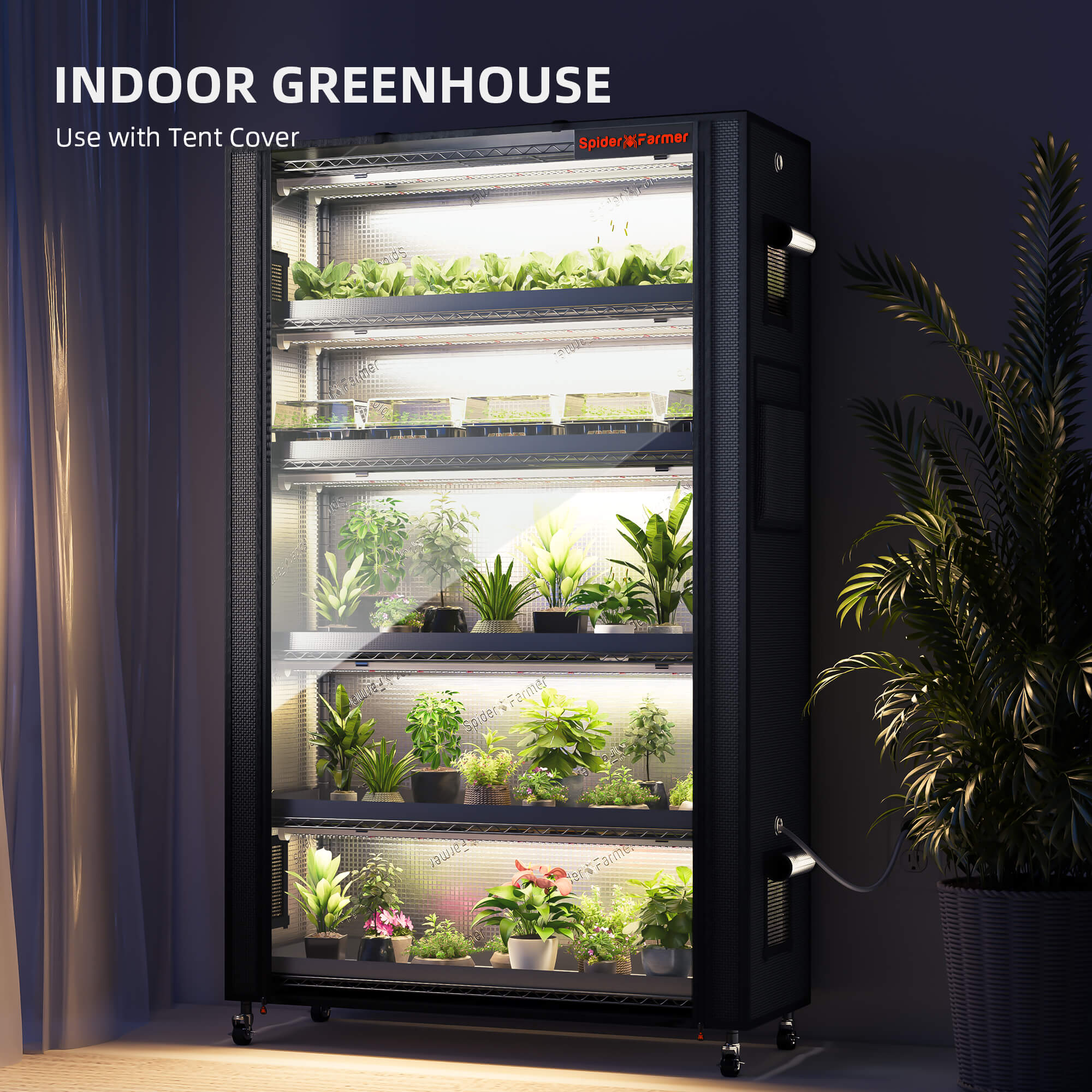 Anzucht/Stecklinge Komplettset (110x40x180 cm) 220 Watt LED