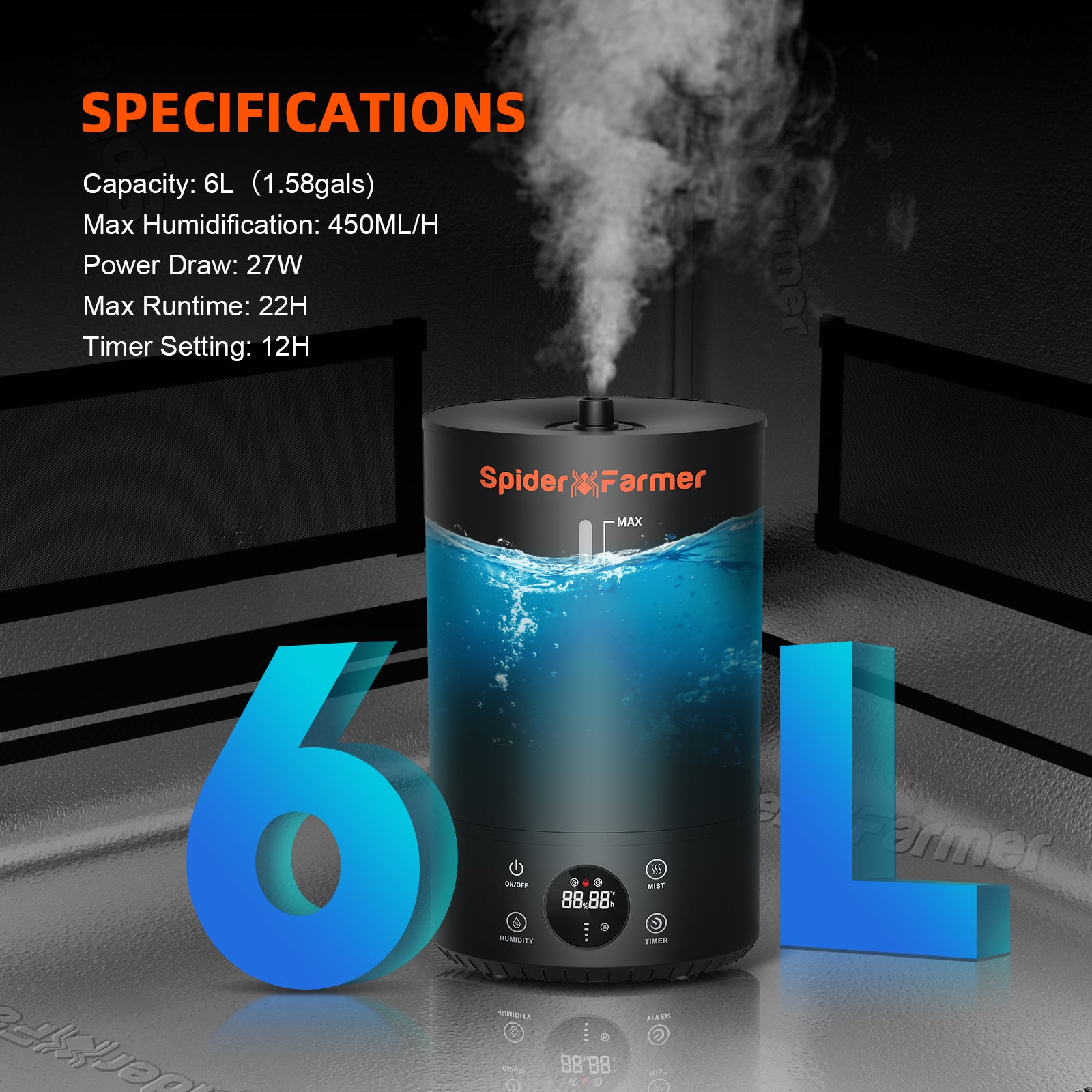 Komplettset (90x90x180 cm) 300 Watt SE3000 EVO LED mit GGS für smarte Steuerung und Luftbefeuchter