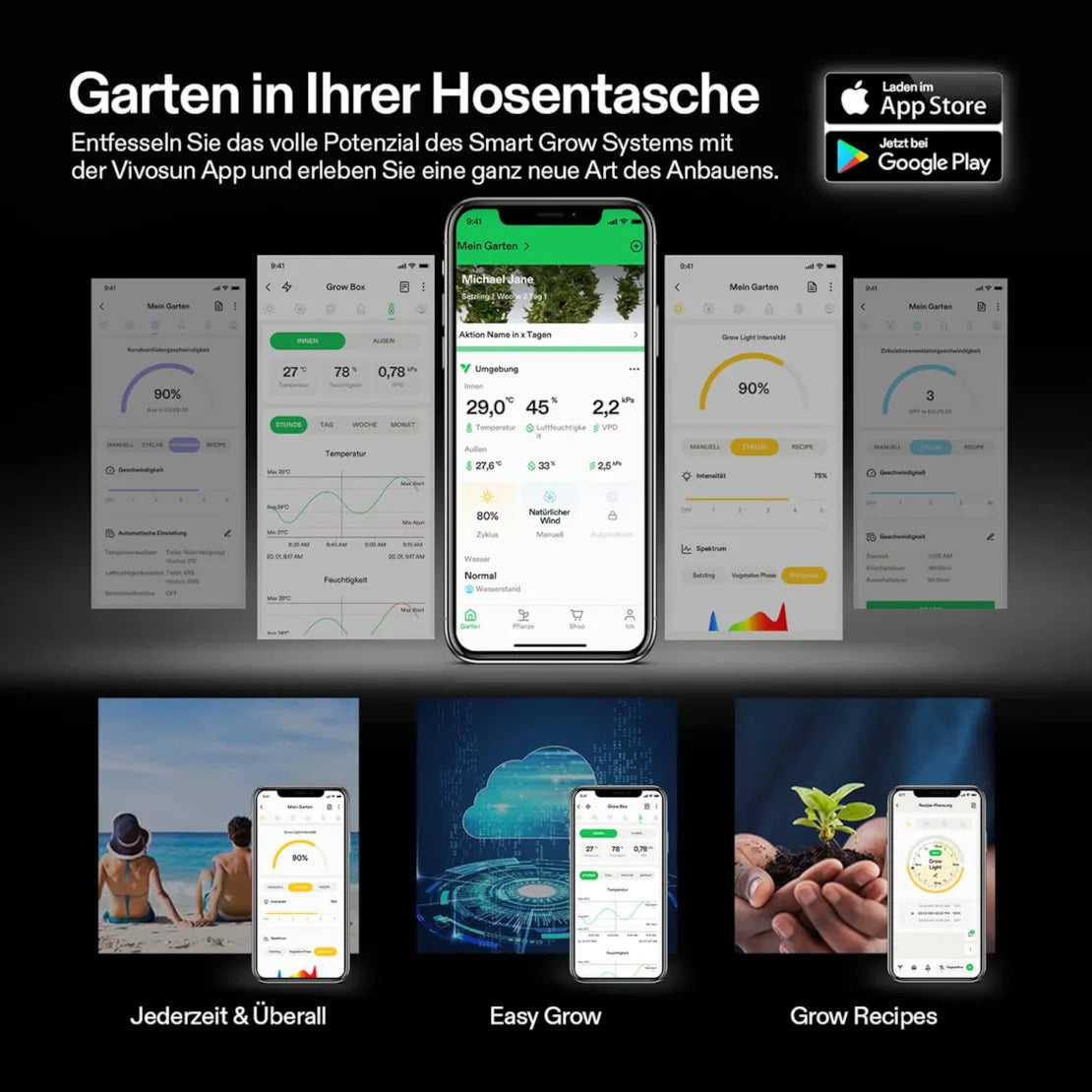 Smartes Abluftset mit GrowHub E42A Controller bis 331 m³/h