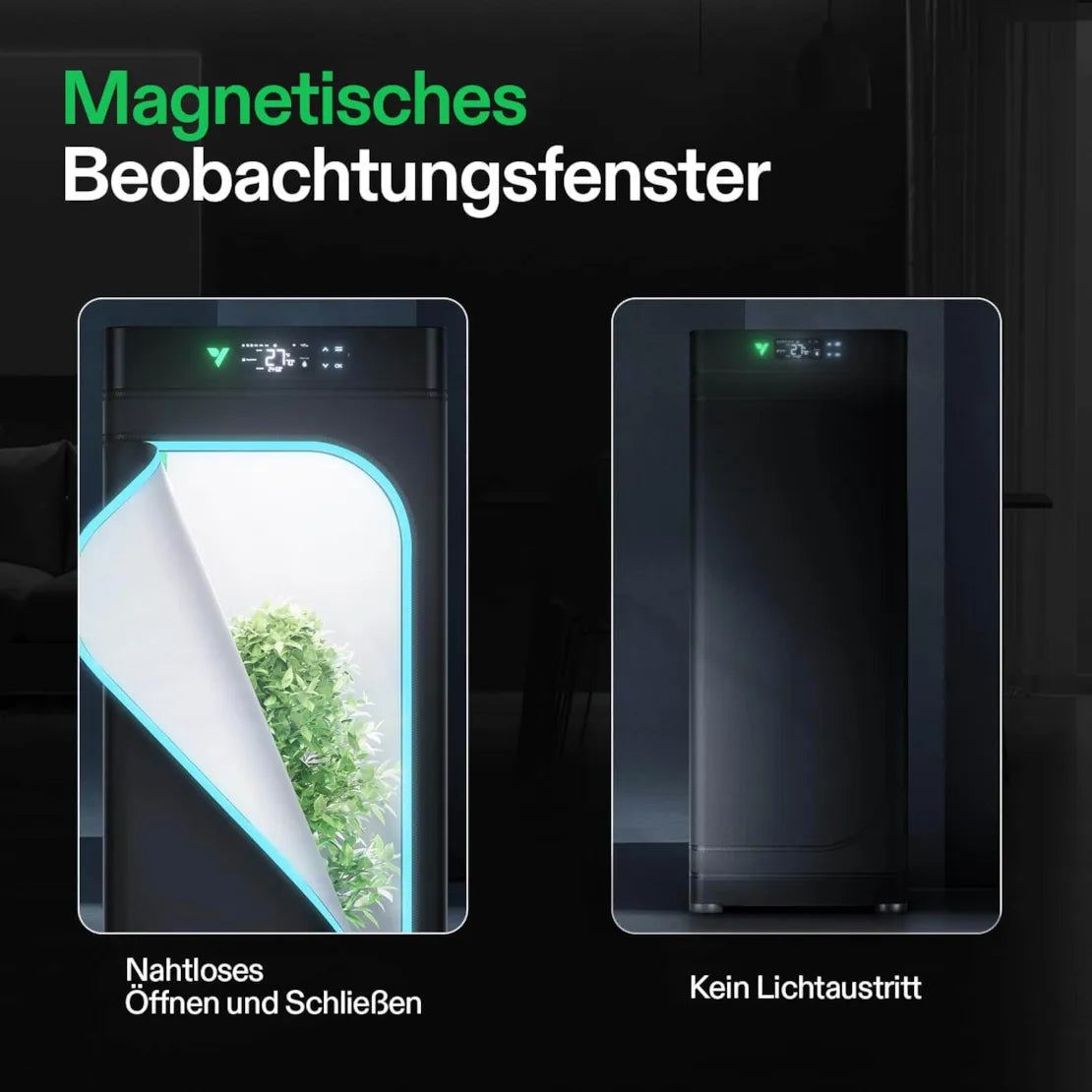 VGrow Smartes All-in-One Komplettset (45×45×122 cm) 100 Watt