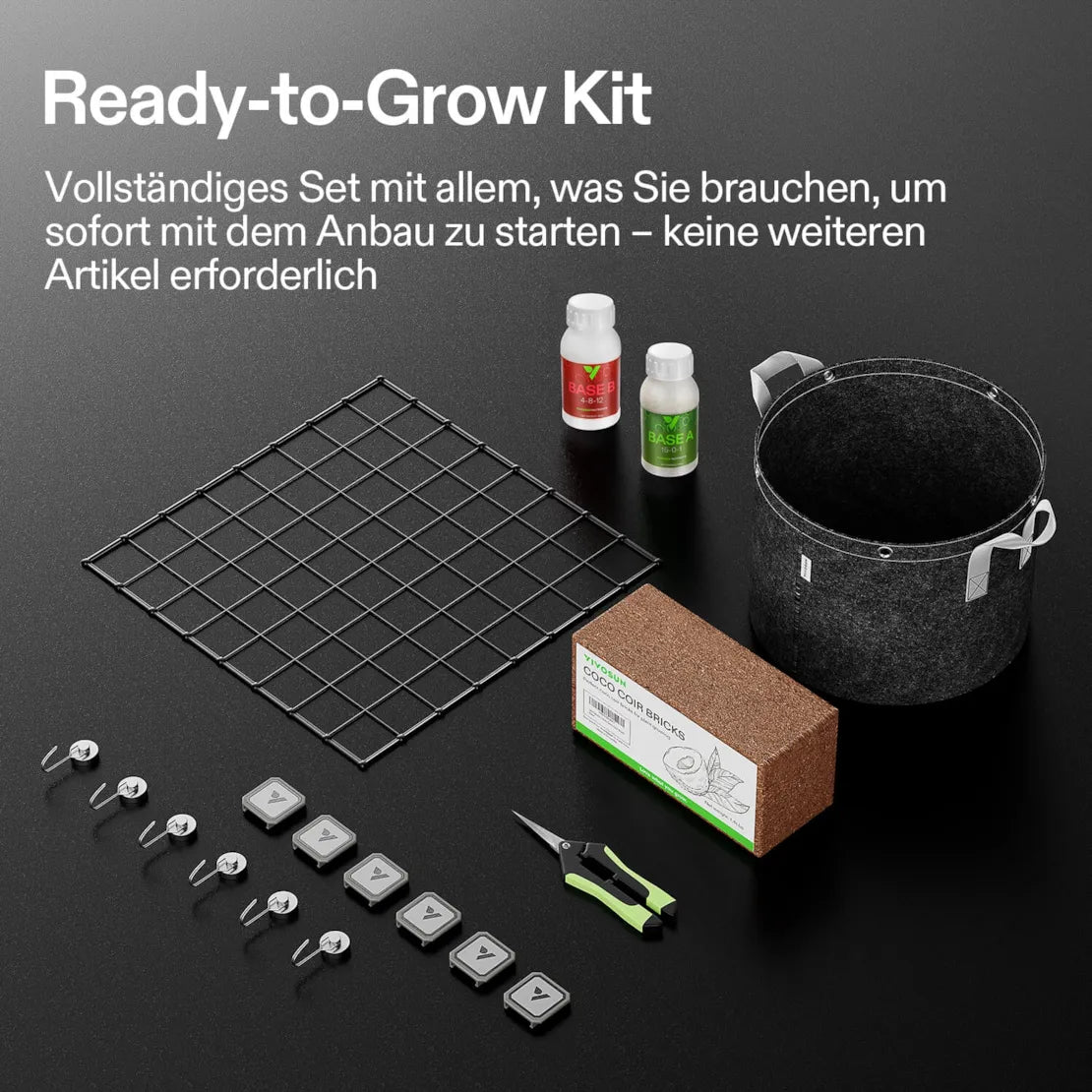 VGrow Smartes All-in-One Komplettset (45×45×122 cm) 100 Watt