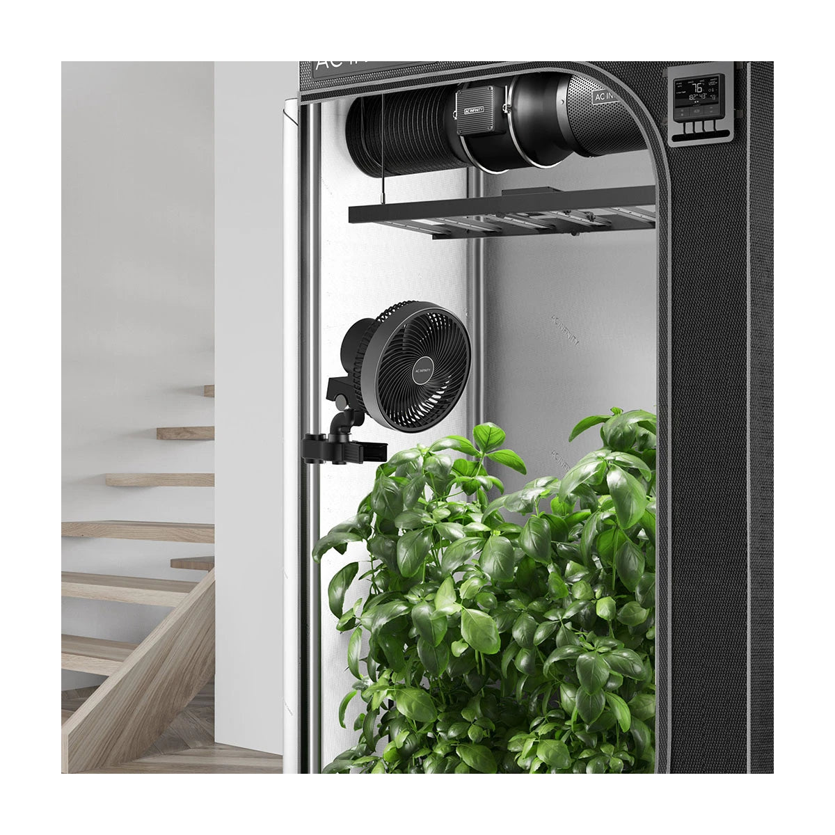 CLOUDRAY A6 smarter Schwenkventilator mit Stangenclip Ø 15 cm 7,5 Watt
