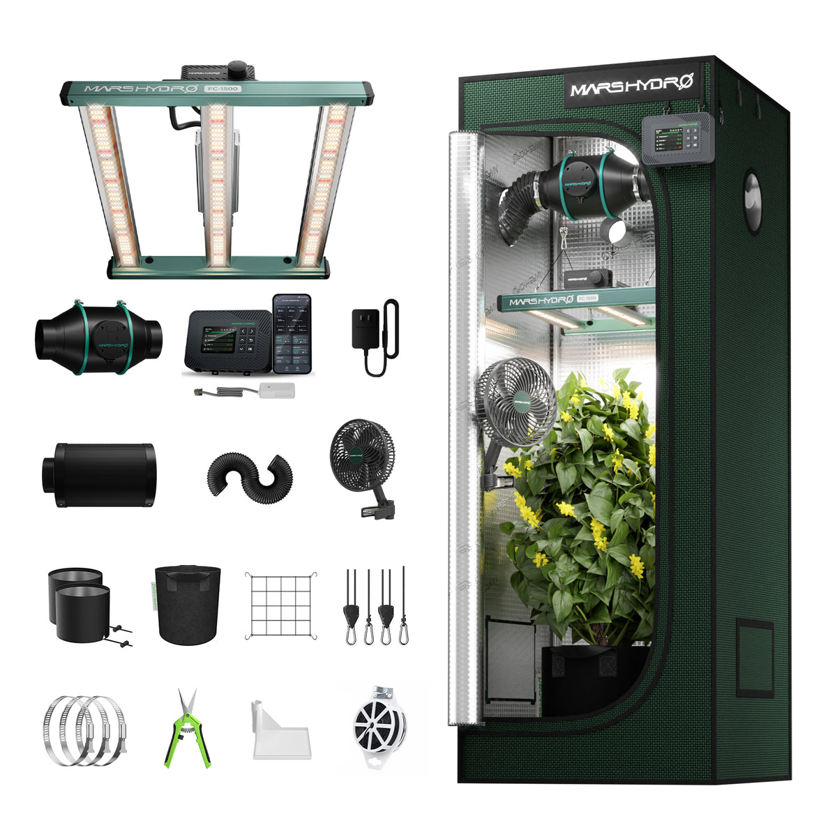 Mars Hydro FC1500 – Gesamtansicht des Pro-Sets