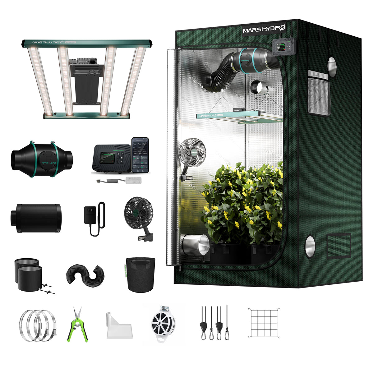 Mars Hydro FC3000 – Gesamtansicht des Pro-Sets
