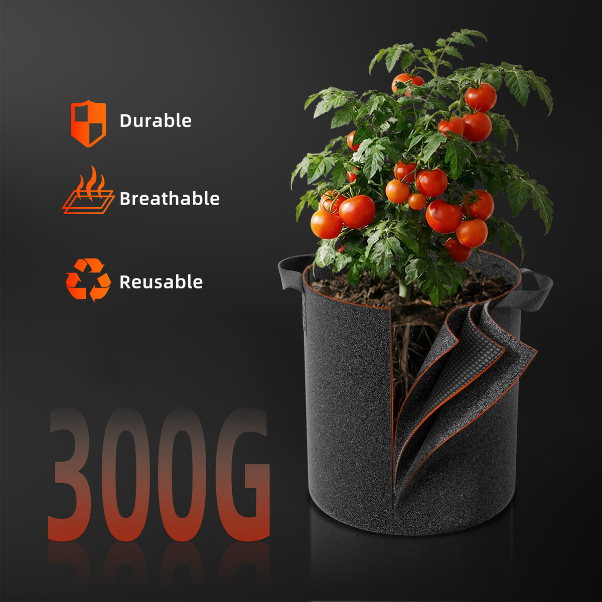 Spider Farmer G1500 Komplettset – Atmungsaktives Stofftopf-Gewebe