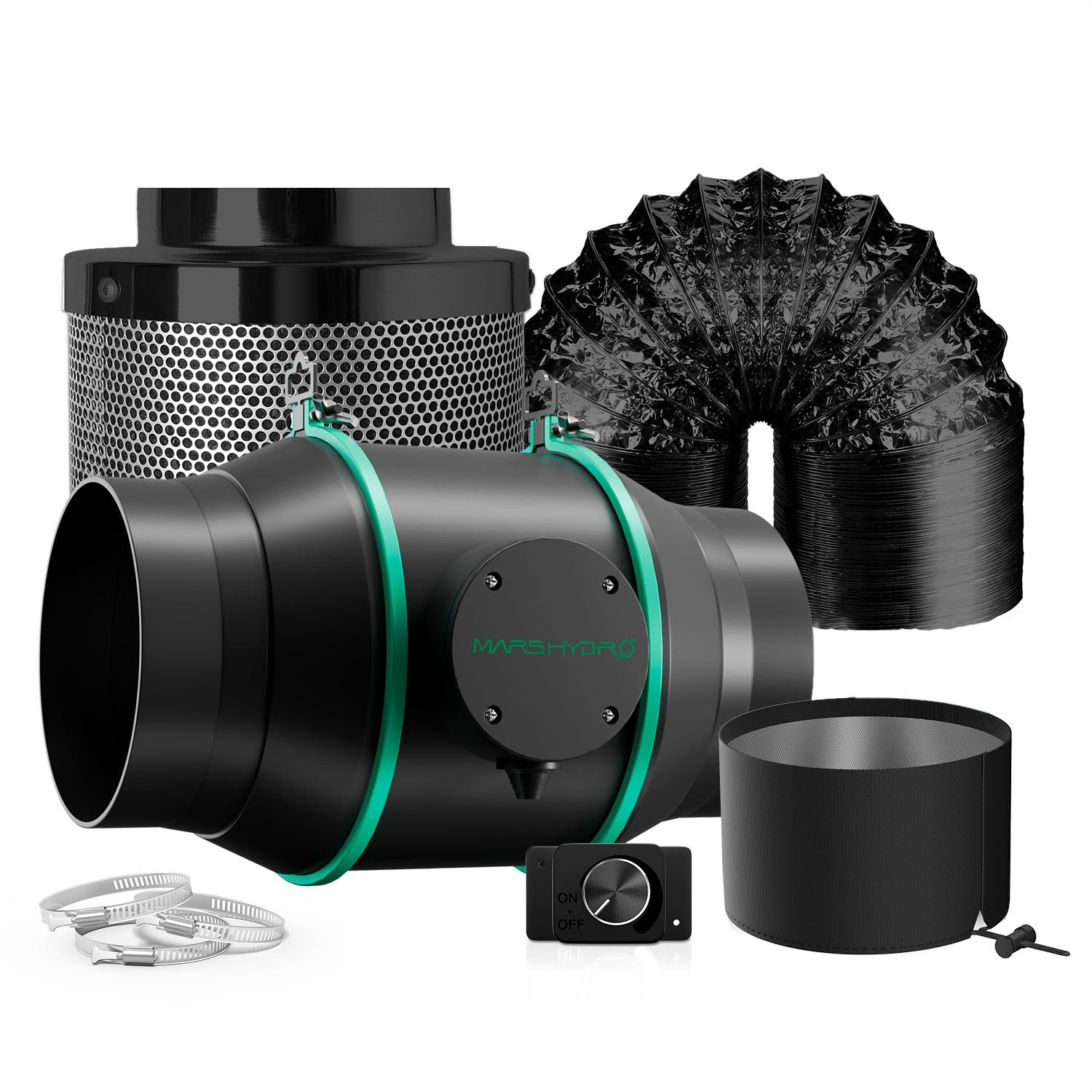 Abluftset mit Klimasteuerung bis 686 m³/h mit iControl, iFresh oder Standard Geschwindigkeitsregler