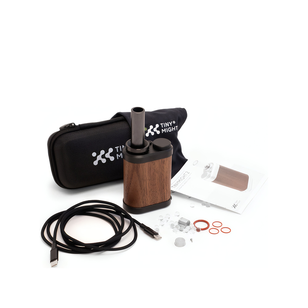 TinyMight V2 Schwarz Walnuss Vaporizer – Produktansicht 2