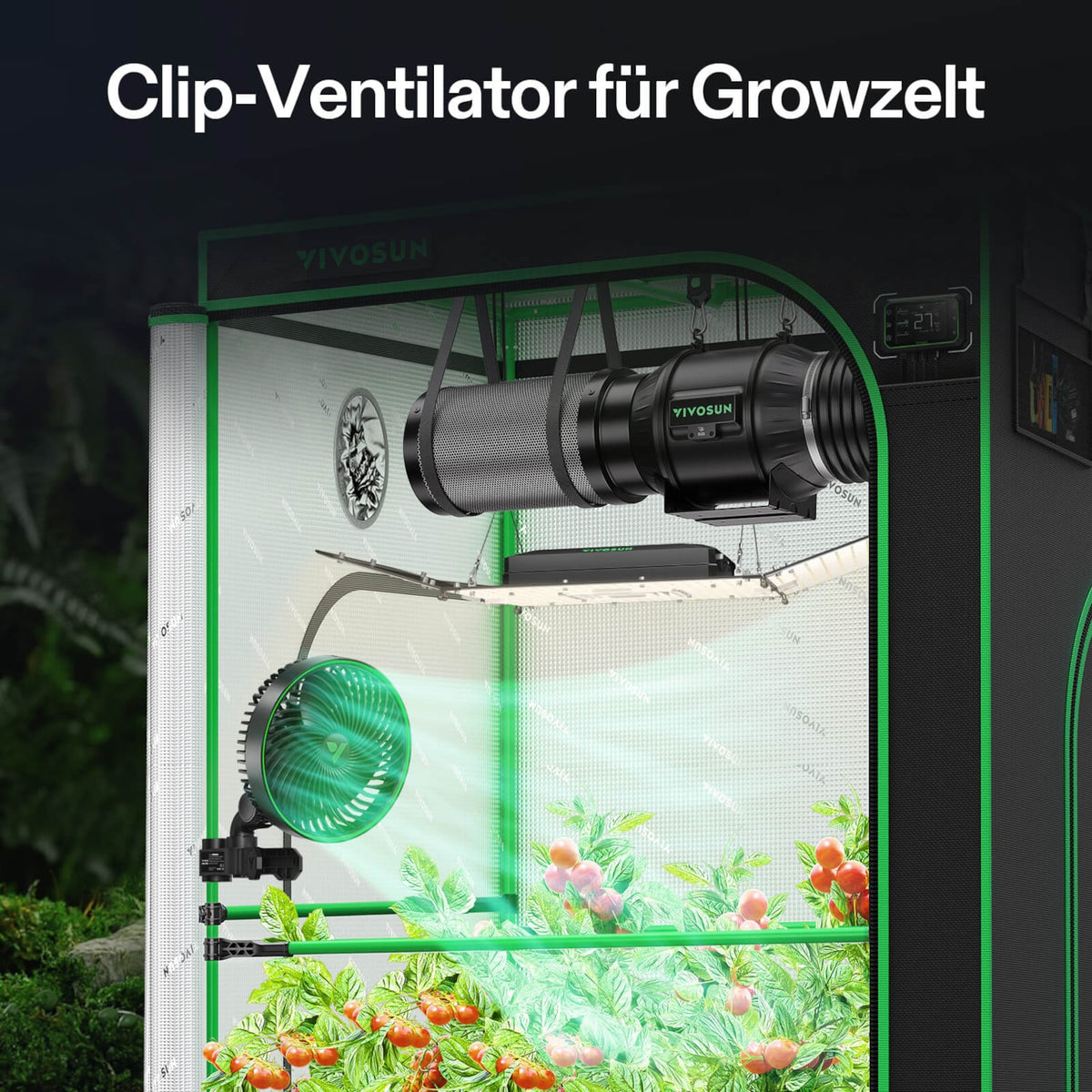 VIVOSUN AeroWave E6 Gen2 smarter Clipventilator 150 mm – Galerie 2