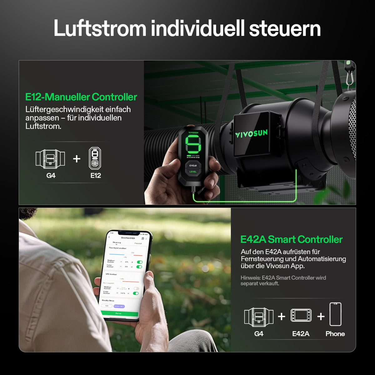 VIVOSUN AeroZesh G4 Rohrventilator 10 cm mit E12 – Galerie 7
