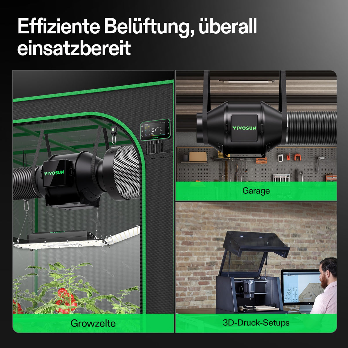 VIVOSUN AeroZesh G4 Smart Abluftset Pro 10 cm mit GrowHub E42A+ – Galerie 2