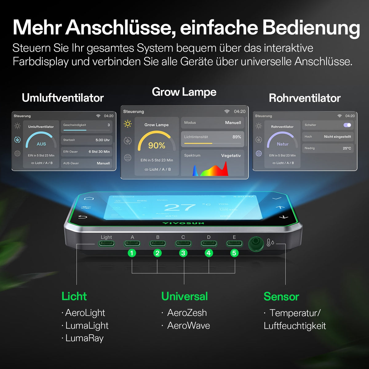 VIVOSUN AeroZesh G4 Smart Abluftset Pro 10 cm mit GrowHub E42A+ – Galerie 5