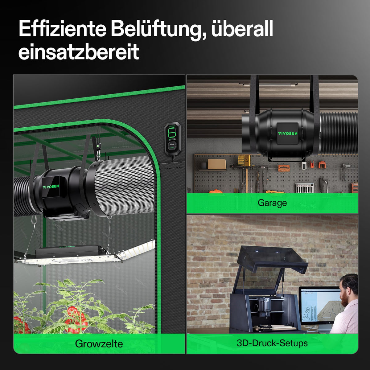 VIVOSUN AeroZesh G6 Abluftset 15 cm mit E12 – Galerie 2