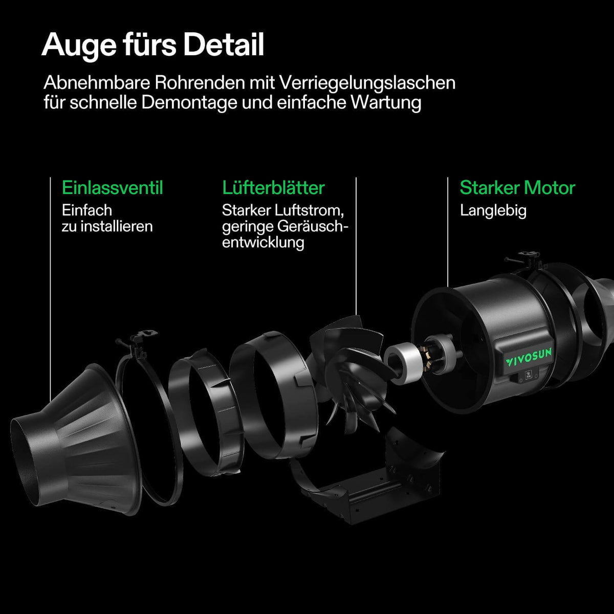 VIVOSUN AeroZesh T4 Abluftset 10 cm mit E12 – Galerie 4