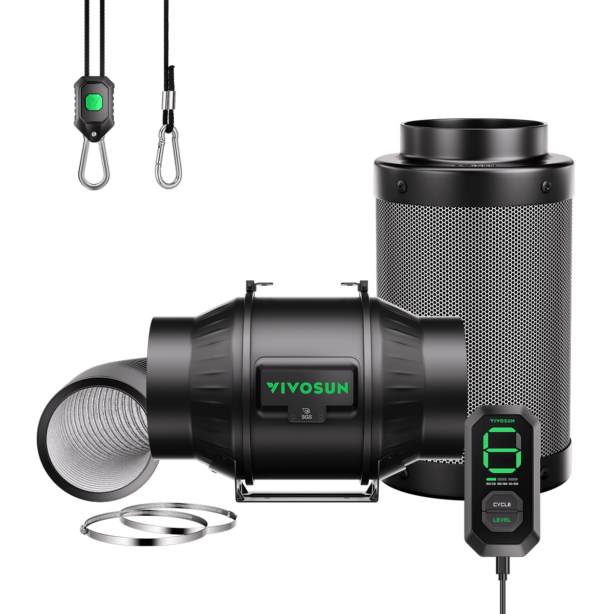VIVOSUN AeroZesh T6 Abluftset 15 cm mit E12 – Galerie 1