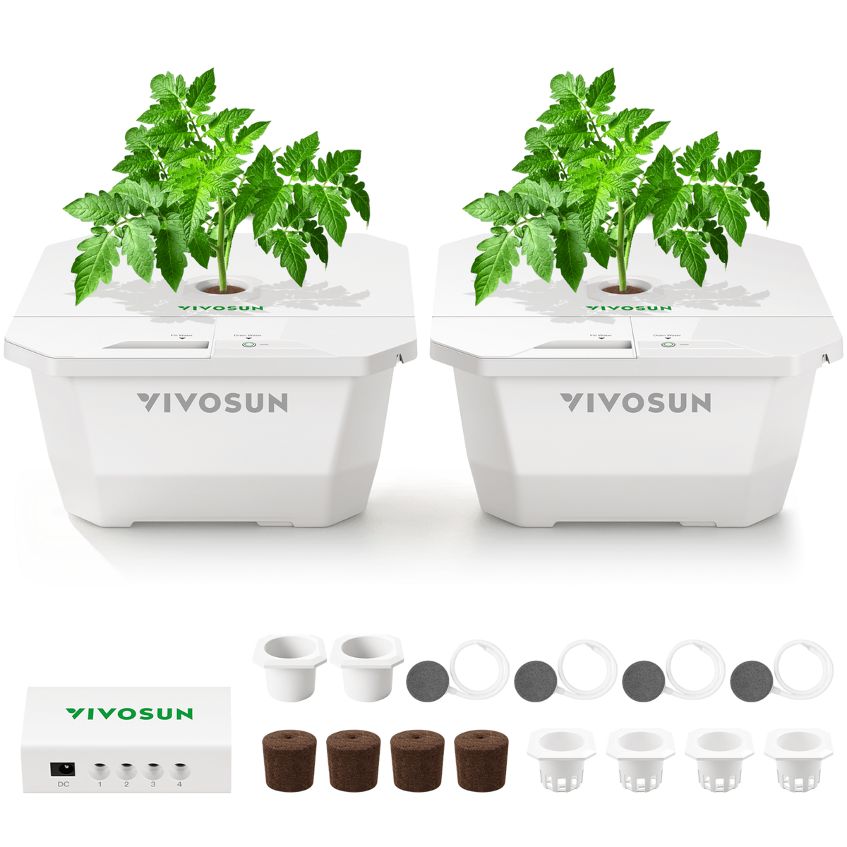 FlexFeed DWC Hydroponik-System 15 L mit 2 Eimern und Smart Controller – Galerie 1