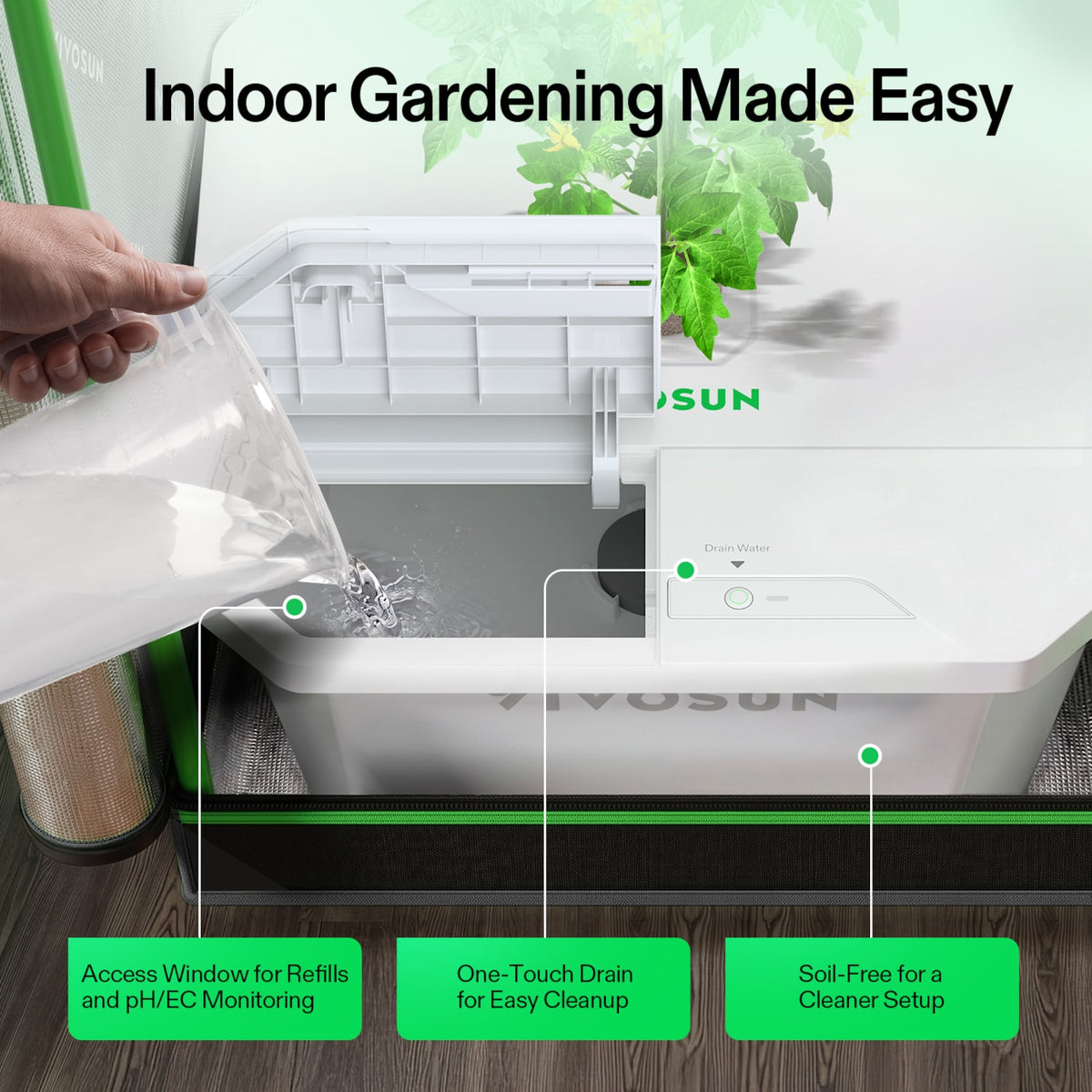 FlexFeed DWC Hydroponik-System 15 L mit 2 Eimern und Smart Controller – Galerie 5