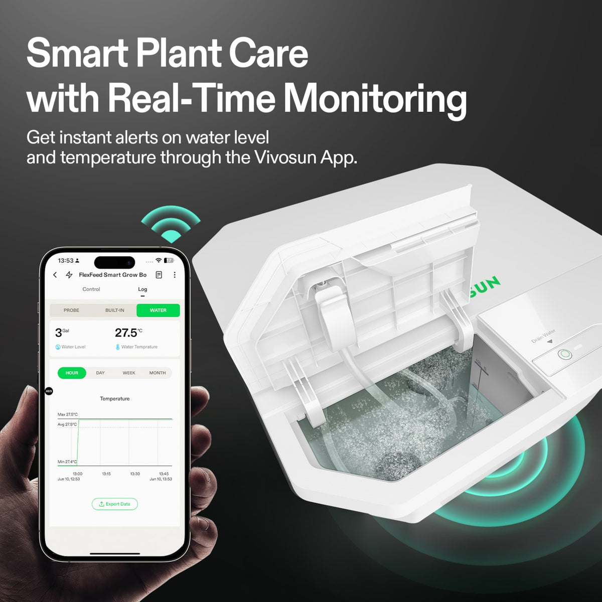 FlexFeed DWC Hydroponik-System 15 L mit 2 Eimern und Smart Controller – Galerie 6