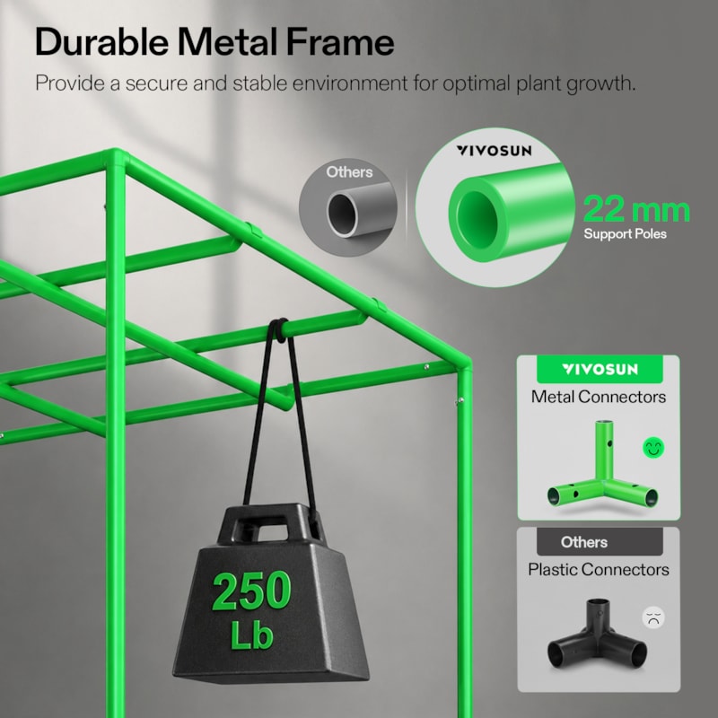 VIVOSUN P426 Growbox 120×60×180 cm – Galerie 4