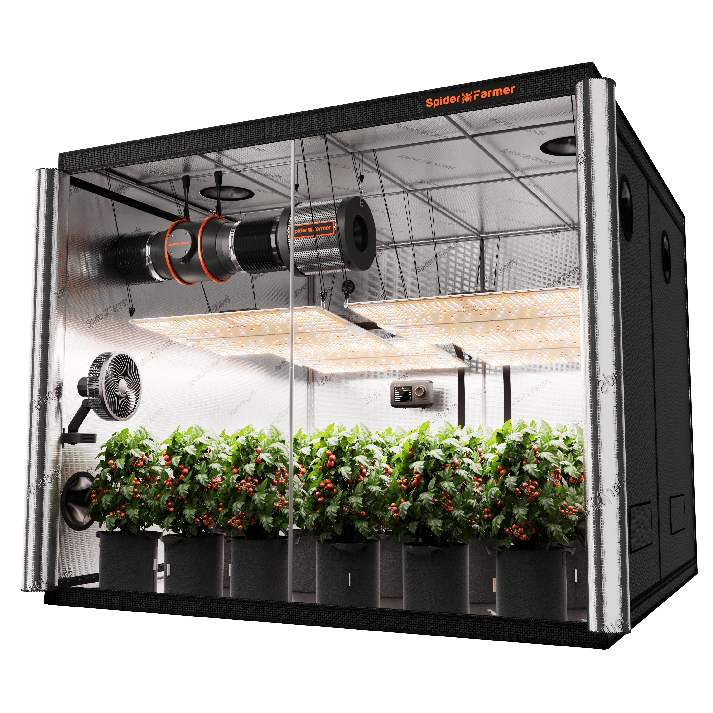 Komplettset (240x240x200 cm) 1800 Watt LED mit GGS für smarte Steuerung
