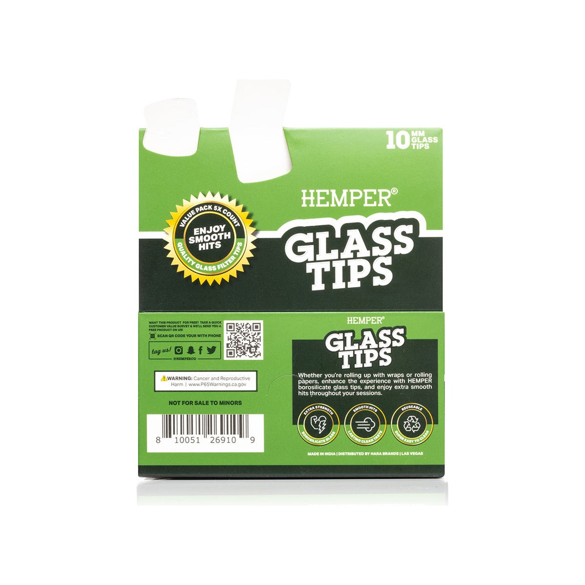 Hemper Glasfilter Tips – 5 Stück | 6–10 mm – Hemper Glass Filter Tips 5pcs 10mm Produktansicht 3