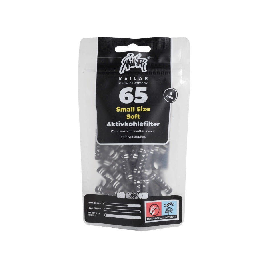 Kailar Soft Aktivkohlefilter Ø 6 mm – Black (Pack of 65) Hauptansicht