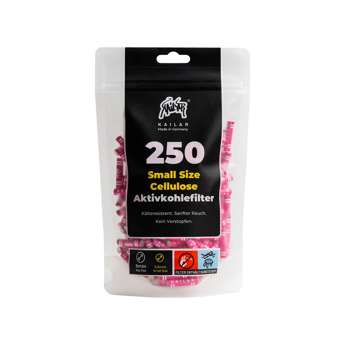 Kailar Soft Aktivkohlefilter Ø 6 mm – Magenta (Pack of 250) Hauptansicht