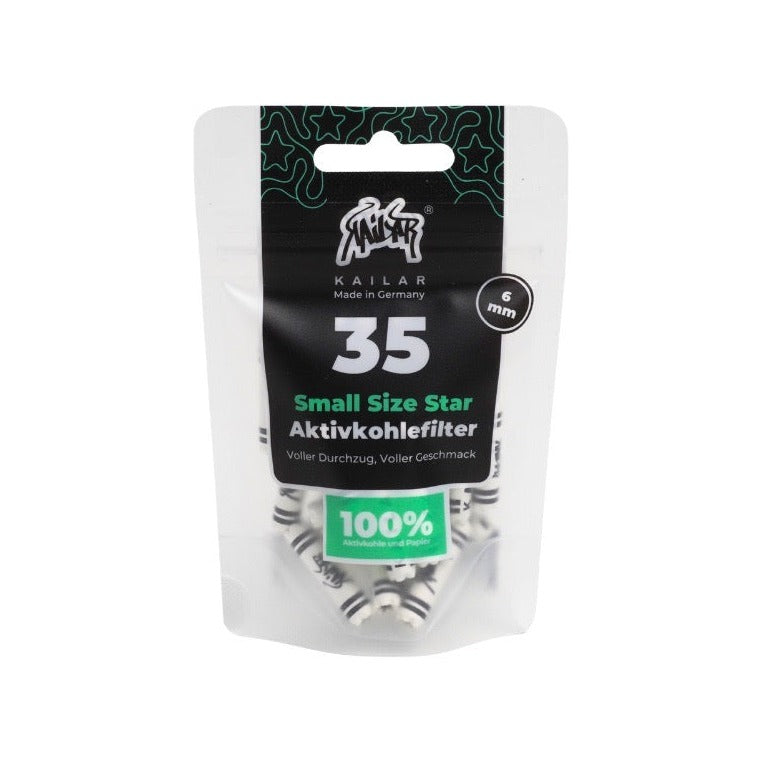 Kailar Star Aktivkohlefilter Ø 6 mm – White (Pack of 35) Hauptansicht